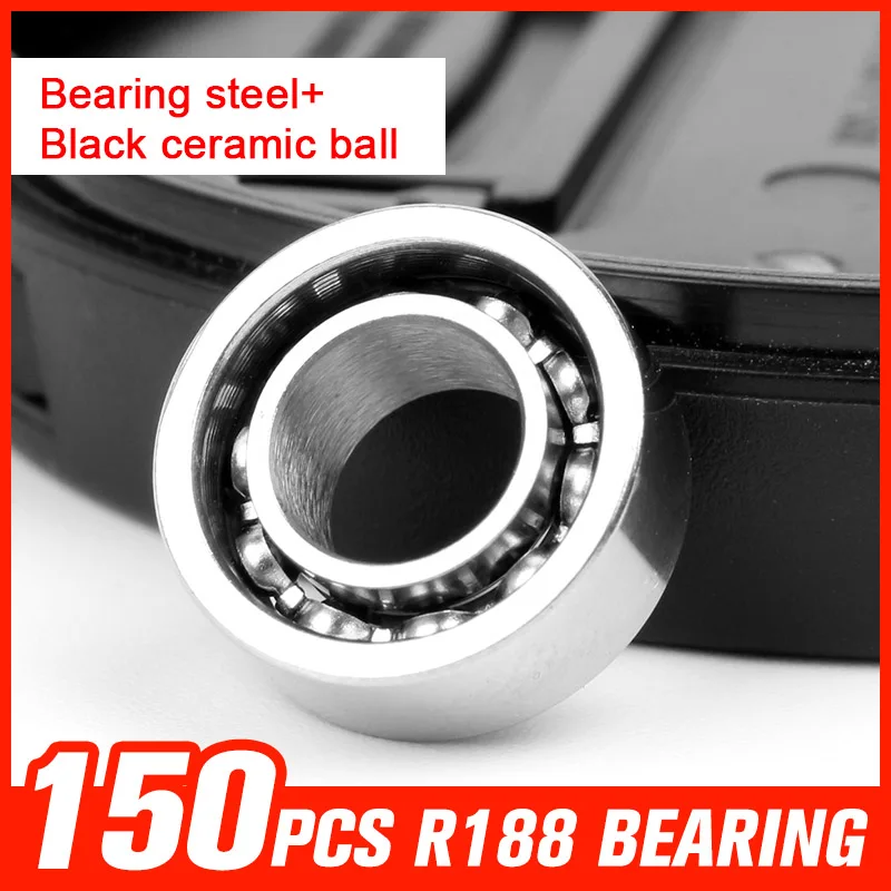 

150pcs R188 Bearing Steel Ceramic Ball Bearings for Skateboard Hand Top Spinner Drift Board Toy Hardware Tool Accessories
