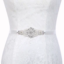 Inofinn Z17 хрустальные свадебные аксессуары атласный ремешок для свадебного платья Свадебная лента на талии поясом для свадьбы вечернее платье для выпускного вечера