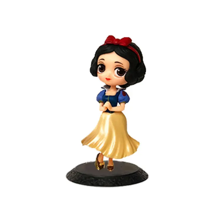 Disney Action Toy Figures 11-14CM Frozen Princess series hand-made toy mermaid snow white ornaments model Toys for children