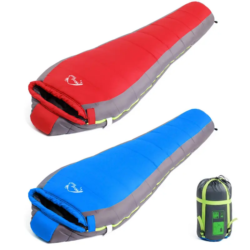 Winter Mummy Type Sleeping Bag Thermal Warm Adult Cotton for Outdoor Camping Adventure Family
