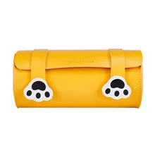 Желтый корейский стиль девушка из искусственной кожи в форме ведерка сумки с мультяшным принтом для молодых леди повседневные сумки через плечо и сумки на плечо F382