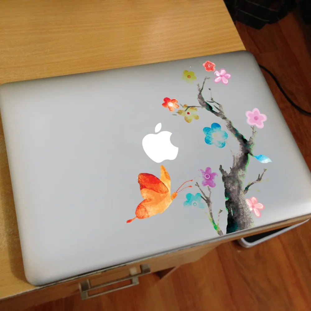 Красочные бабочки муха Блум Vulture стиль Виниловая наклейка для ноутбука наклейка для DIY Macbook Pro Air 11 13 15 дюймов кожи ноутбука