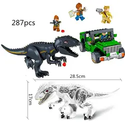 4 шт./лот Jurassicc World 3 82029 Tyrannosaurus triceratop динозавр T-rex строительные блоки кирпичи детские игрушки Детский подарок