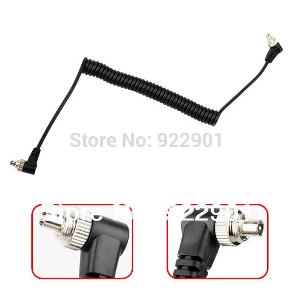 

Male to Male M-M FLASH PC Sync Cable Cord with Screw Lock for yongnuo flash for canon nikon camera