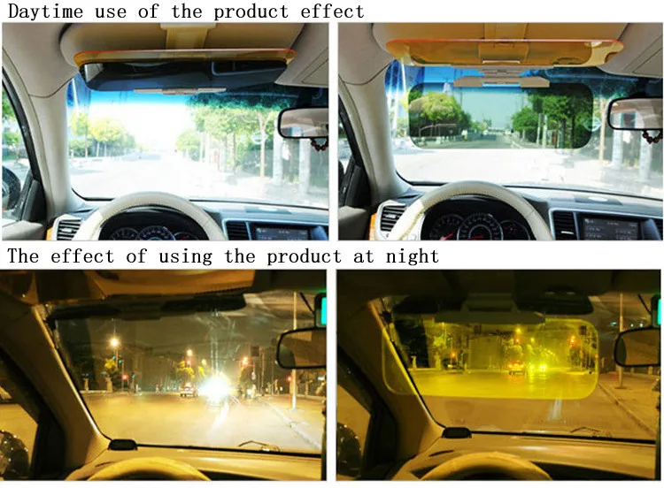 Дневной и ночной козырек автомобильный солнцезащитный козырек HD Vision козырек антибликовое зеркало прозрачный вид для водителя авто аксессуары
