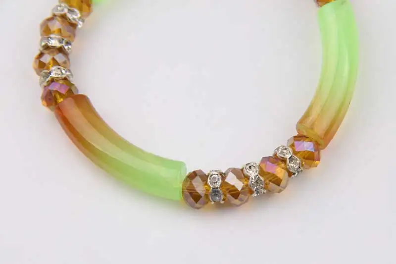 NIUYITID Fluorescent Color Bracelet For Women Trendy Elastic Rhinestone Crystal Bracelet Jewelry High Quality (21)
