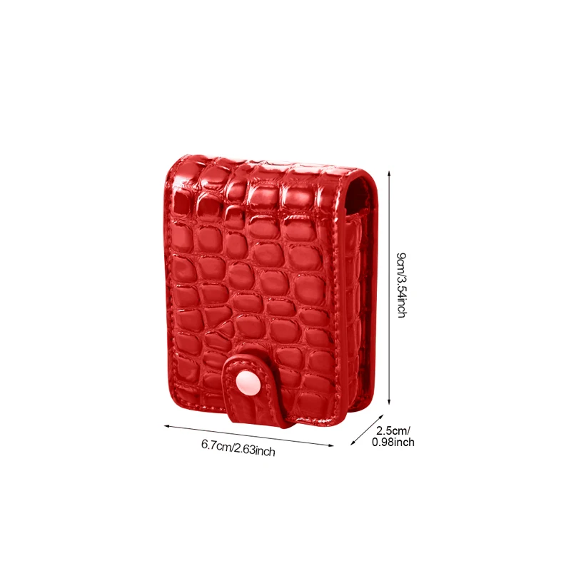 Portable Lipsticks Bags Makeup Organizer Women Girls Mini Lipstick Bag Mirror Beauty Cosmetics Holder Case Accessories