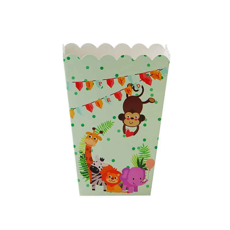 Jungle Birthday Party Disposable Tableware Jungle Animal Disposable Plates Cups Napkins Safari Decoration Baby Shower Supplies