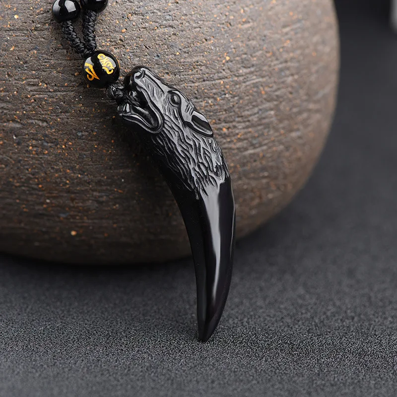 

the Chinese jewelry natural color obsidian spike pendant obsidian crystal necklace couples act the role ofing is tasted