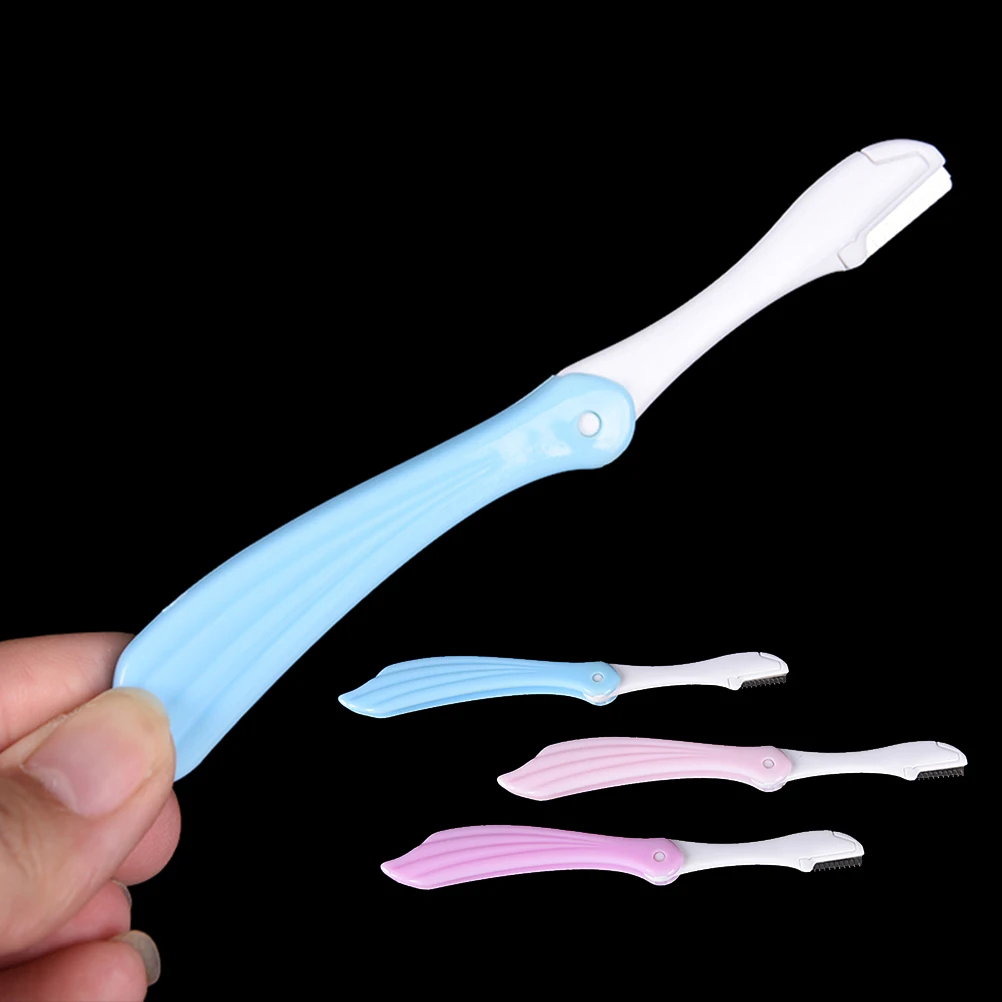 Safety Remove Facial Hair Razors Blade Tool Women Makeup Eyebrow Hair Trimmer Stainless Steel Folding