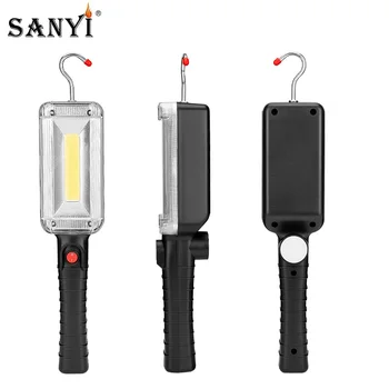

COB Flashlight 1 Mode LED COB Work Light Automobile Inspection Lamp Hand Torch Car Reparing Working Lantern With Magnet Hook