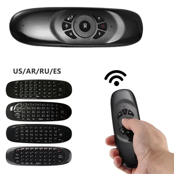 

2.4GHz Wireless Gyro Keyboard Russian English Rechargeable Air Mouse Remote Control Handheld For PC Gaming Keyboards