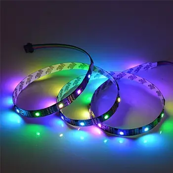 

5M WS2801 IC 16.4ft Digital Addressable RGB LED magic Dream Color Strip 32IC 32LED/M Pixel DC5V 160led PCB Black Non-waterproof