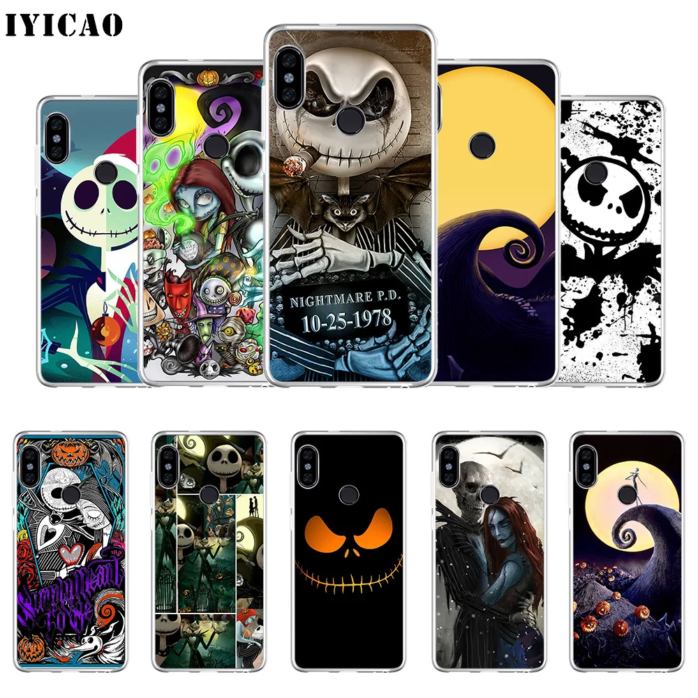 

IYICAO The Nightmare Before Christmas Soft Silicone Phone Case for Xiaomi Redmi 4A 5A 6A Note 7 6 5 Pro Plus Redmi 4X 5A Prime