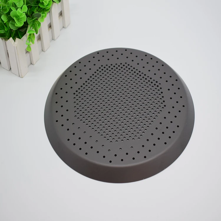 black color hole Nonstick Pizza Baking Pan Tray Plate Dishes Holder Bake ware Baking Tool Accessories Pizza Screen Pan Metal Net