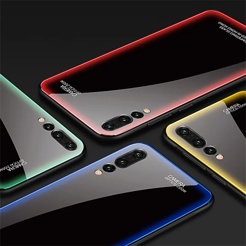 Новое модное цветное закаленное стекло для HuaWei Honor 9/v9 /10/v10 P20/P20 Pro Mate 20x/20 pro lite чехол