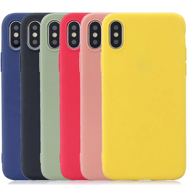 

Candy Color Case for iPhone XR Cover on for Coque iPhone X XR XS Max 6 6S 7 8 Plus 5S Cases Covers Slim Soft Silicone Phone Case