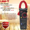 Цифровой токоизмеритель-зажим UNI-T UT213C AC DC 400A, истинное среднеквадратичное значение, амперметр сопротивления/емкости/частоты/температуры, Б... ► Фото 1/6