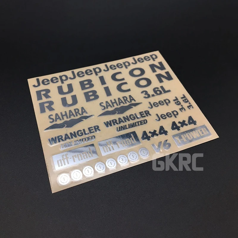Wrangler Jeep Stickers For Traxxas Trx4 Defender Ford Bronco Ranger Axial Scx10 D90 D110 Tamiya Cc01 Hliux Toyota Lc70 Lc80 Fj40