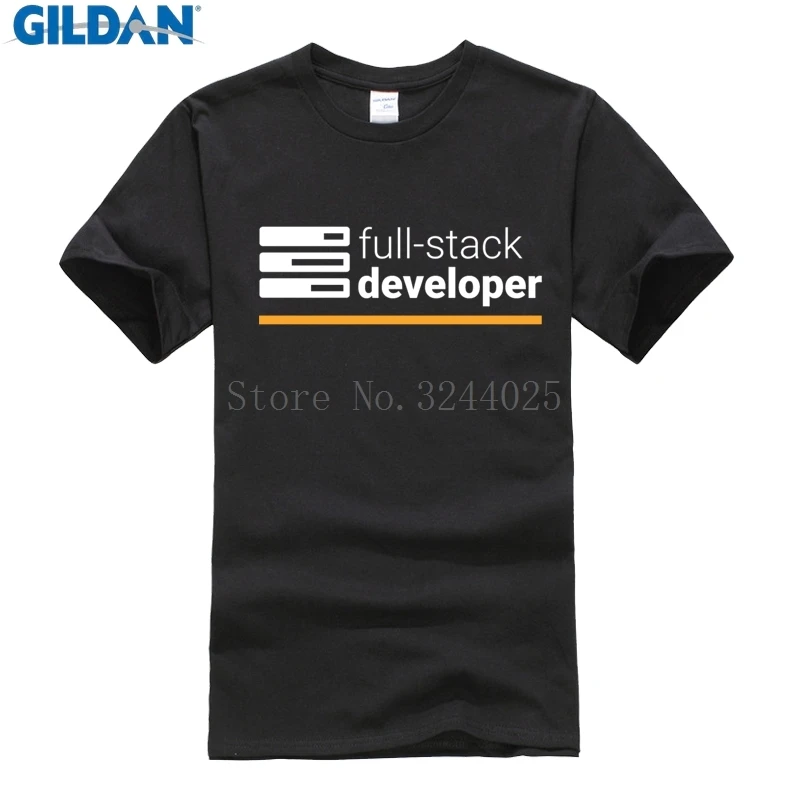 

Gildan Tshirt Men Cotton Develop The Moon T-Shirt Homme Fitness Full Stack Developer Funny T Shirt Men