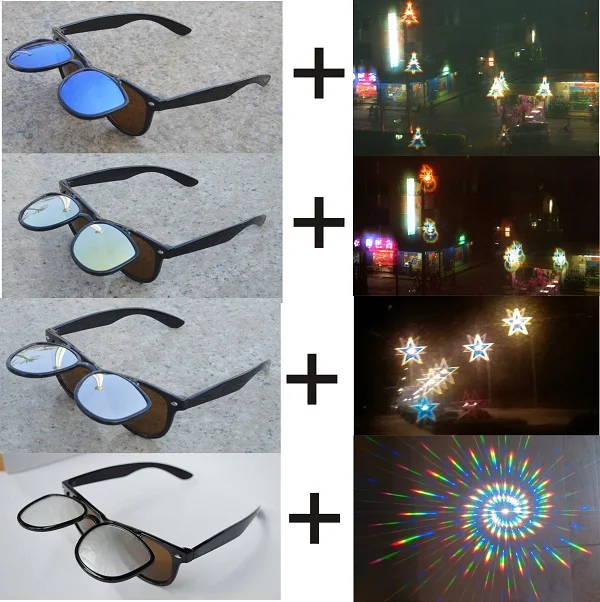 

Classic flip up diffraction glasses with heart diffraction glasses