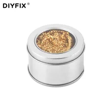 DIYFIX Железный кончик паяльника очиститель Чистящая стальная проволочная щетка с подставкой держатель сварочный инструмент набор ремонтных инструментов