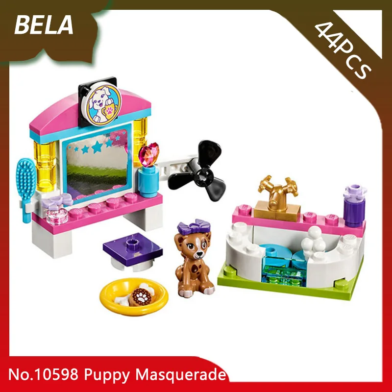 

Bela 10598 44pcs Friends Series Puppy Masquerade Model Building Blocks Bricks Interested Toy Compatible with Legoings