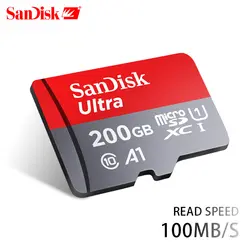 Оригинальный sandisk Micro SD карты Class10 TF карты 200 ГБ 100 МБ/с. карты памяти для samrtphone и настольный ПК