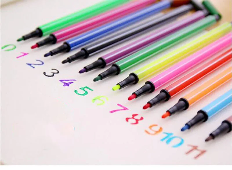 Водостойкая ручка 12 цветов/24 цвета Детский студенческий набор ручек граффити креативный мультфильм детский сад живопись канцелярские принадлежности Lerina