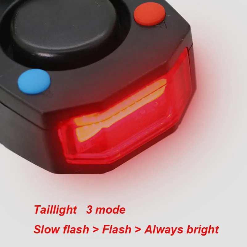 Wireless Electric Cycling Bell light Bicycle Alarm Light Cycling Taillight horn LED Anti-theft Remote bike Accessories