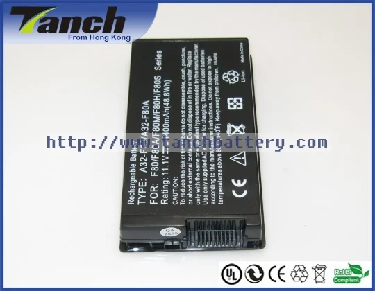 

Laptop batteries for ASUS F80A X80 X61 X85 A32-F80H F81 A8A A8000 X85C X85S X61SL F83T F80S X61GX 11.1V 6 cell