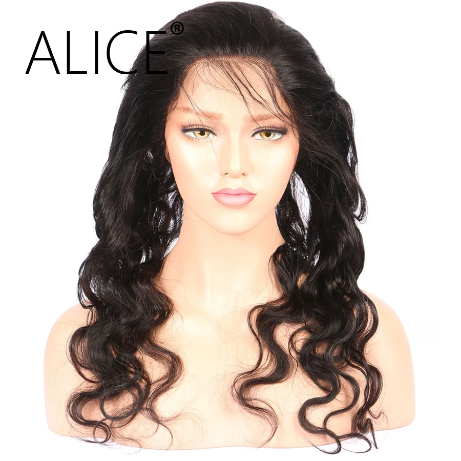 ALICE Free Shipping 360 Lace Frontal Closure Bleached Knots 10-20 Inch Body Wave Remy Hair Free Part 360 Closure With Baby Hair brazilian-body-wave-frontal