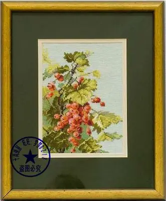 

Top Quality Beautiful Hot Sell Counted Cross Stitch Kit Red Currant Fruit Grape riolis 217