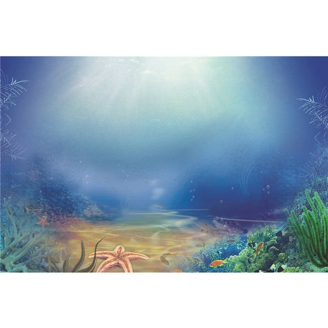 under the sea photography backdrop sunshine through blue water green
