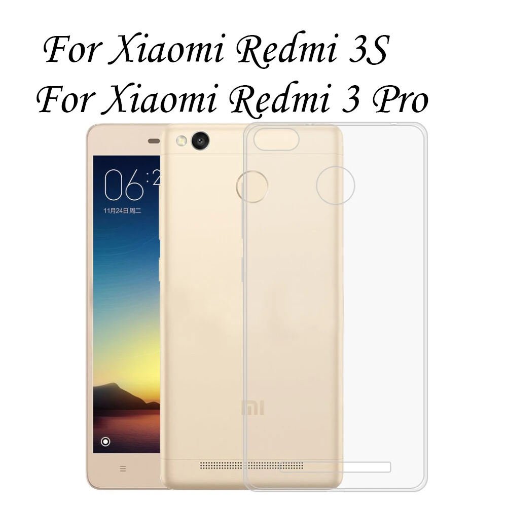 Slim Fit Thin Scratch Resistant TPU Cover For Redmi 3 Pro Gel Soft Skin Silicone Protective Case For Xiaomi Redmi 3S Funda Coque