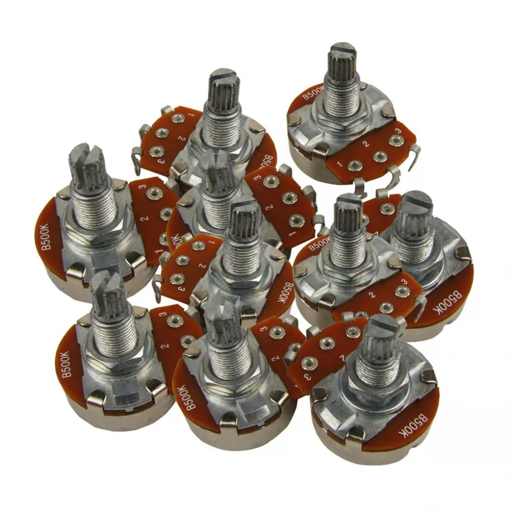 5Pcs/Lot Guitar Mini Control Pots B500K Long Split 18mm Shaft Linear