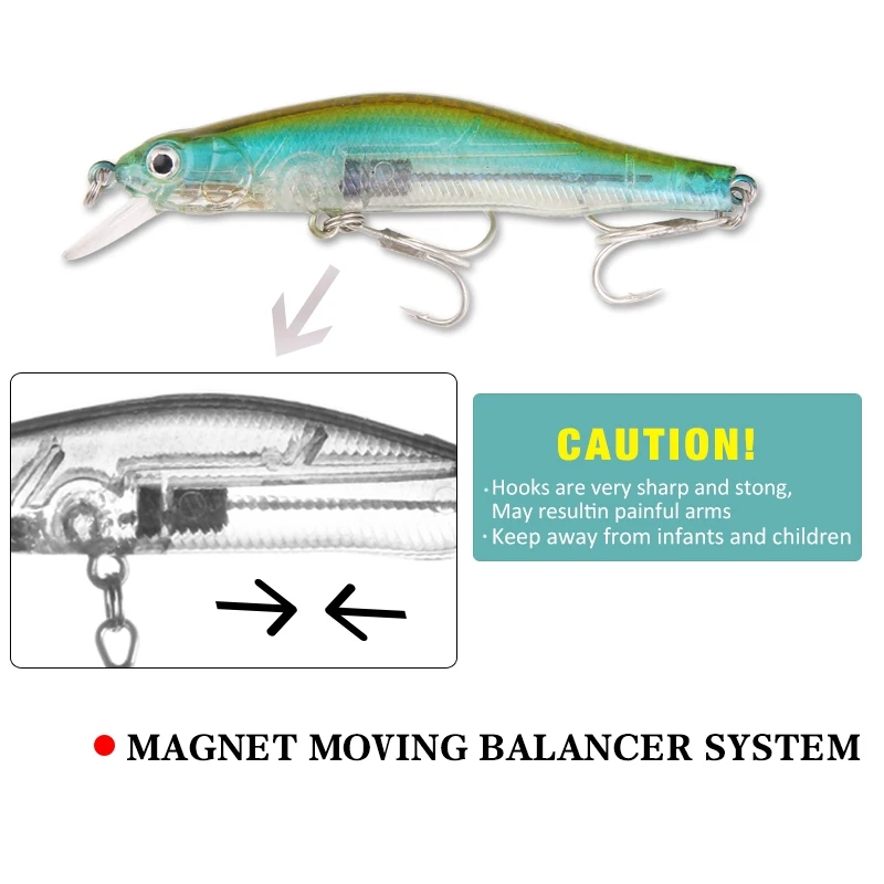 SEAPESCA Высокое качество рыболовный магнит для приманки системы гольян 80 мм 10 г