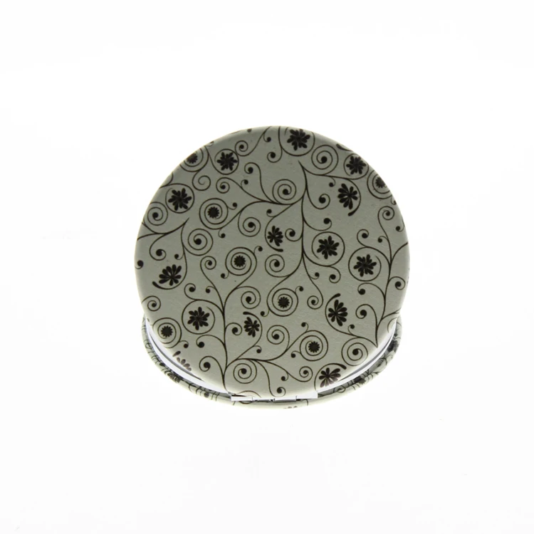 

6cm Round Double Sided Stainless Steel Folding Portable Cute Small Discount Vanity Mirror