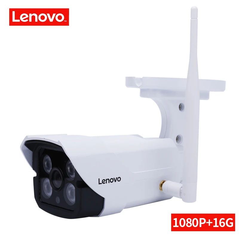 LENOVO камера видеонаблюдения ip Wi Fi 1080 P Встроенная 16G CCTV безопасности водостойкая