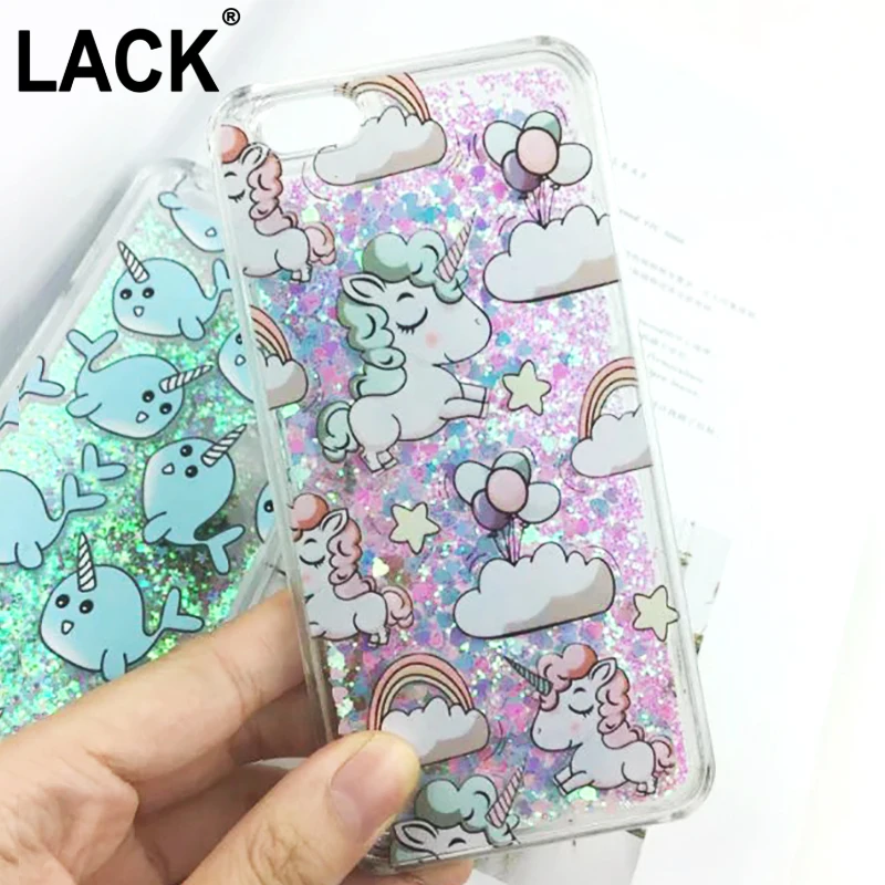 Dynamic Glitter Stars Dynamic Liquid Cartoon Unicorn Cover For iphone 6 Case For iphone 6S 6 Plus Phone Cases Capa Coque Fundas