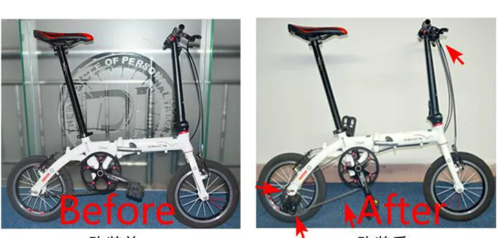 Складной велосипед внешний 3 скоростной свободный колесо задний переключатель тормозной рычаг комплект для BYA412 ремонт BMX запчасти