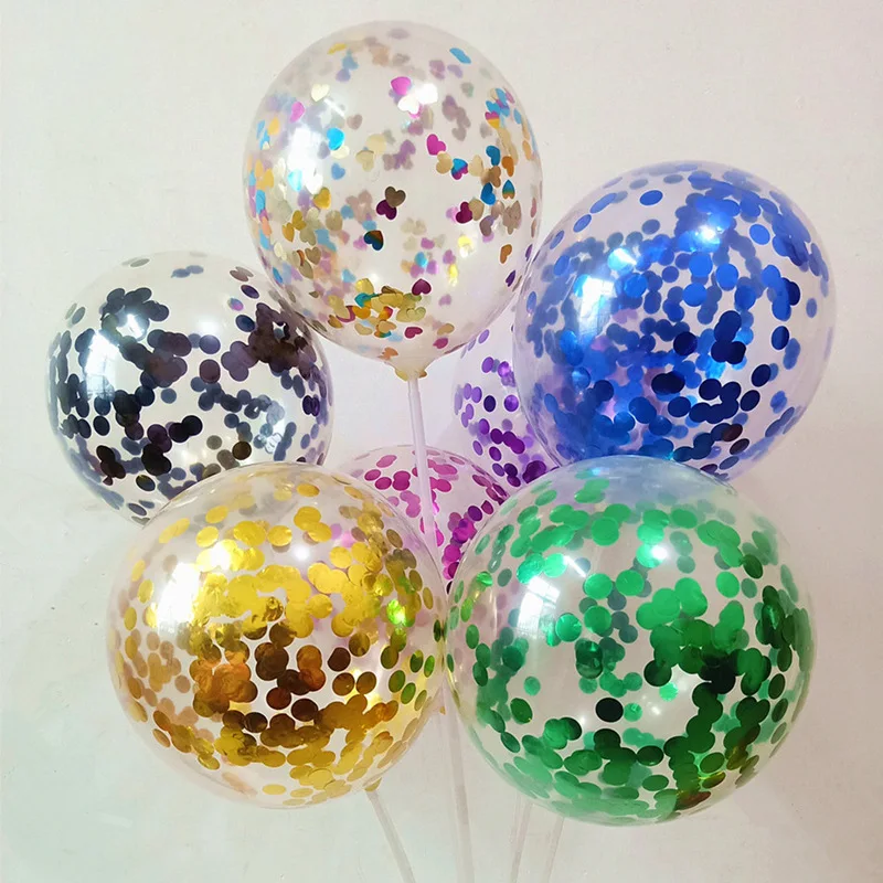 

10pcs/lot Clear Balloons Gold Star Foil Confetti Transparent Balloons Happy Birthday Baby Shower Wedding Party Decorations