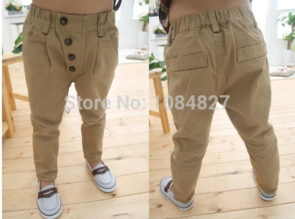 

Retro Toddler Kid Boy Khaki Casual Pants Straight Trousers 2-7Y Baby Clothes