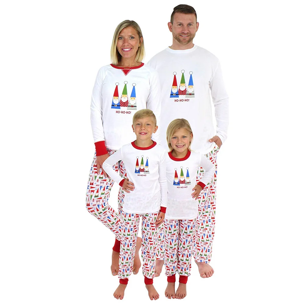Family Matching Clothes Christmas Pajamas Dad Mom Daughter Son