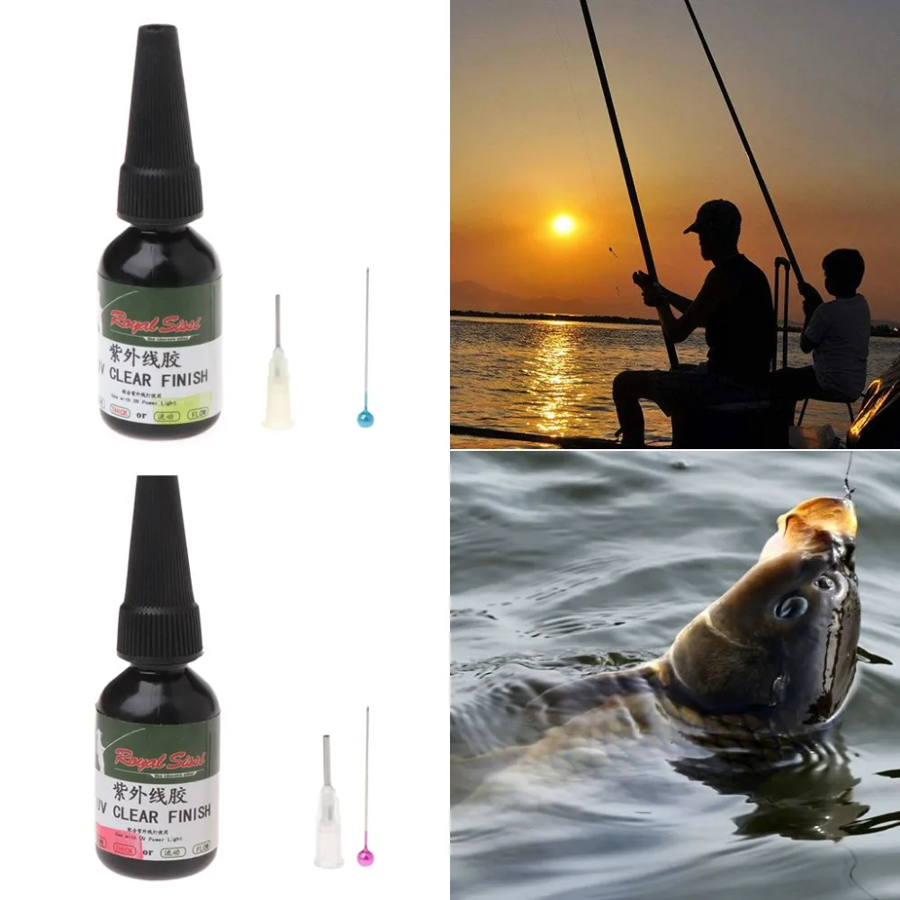 20ml UV Glue Fly Fishing Thick/Flow Flies Binding Clear Finish Instant