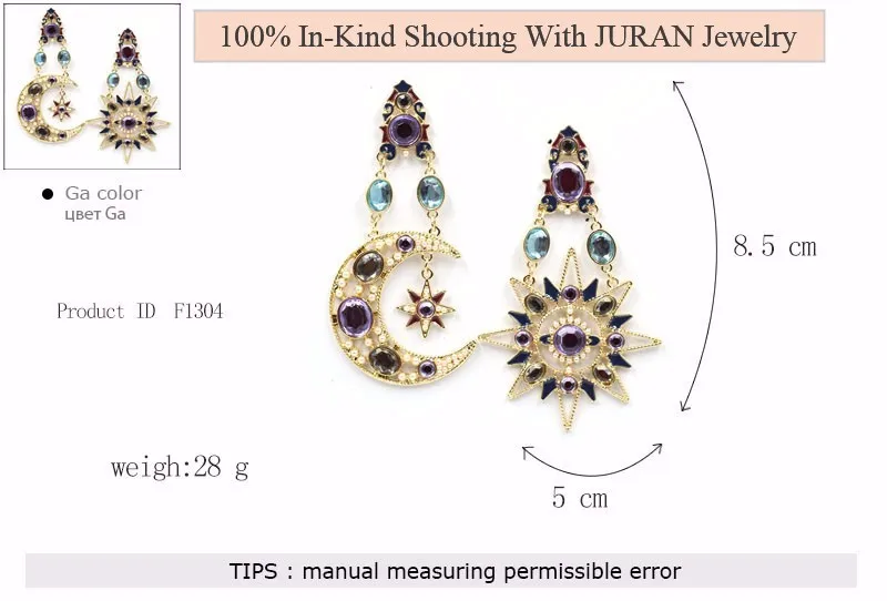 На берегу моря серьги звезды и луна подвеска серьги-гвоздики Модные Романтический Симпатичные серьги для официальных мероприятий juran модное Ювелирное Украшение