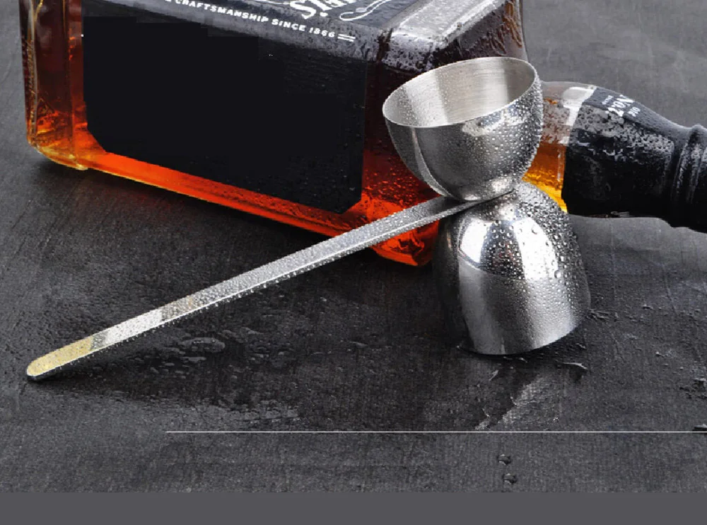 Stainless steel spoon Ounce cup with handle both sides could use 20/40