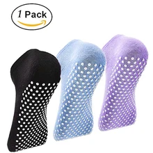 1 Pair Women Yoga Socks Quick-Dry Anti Slip Silicone Gym Pilates Ballet Socks Fitness Sport Socks Cotton Breathable Elasticity