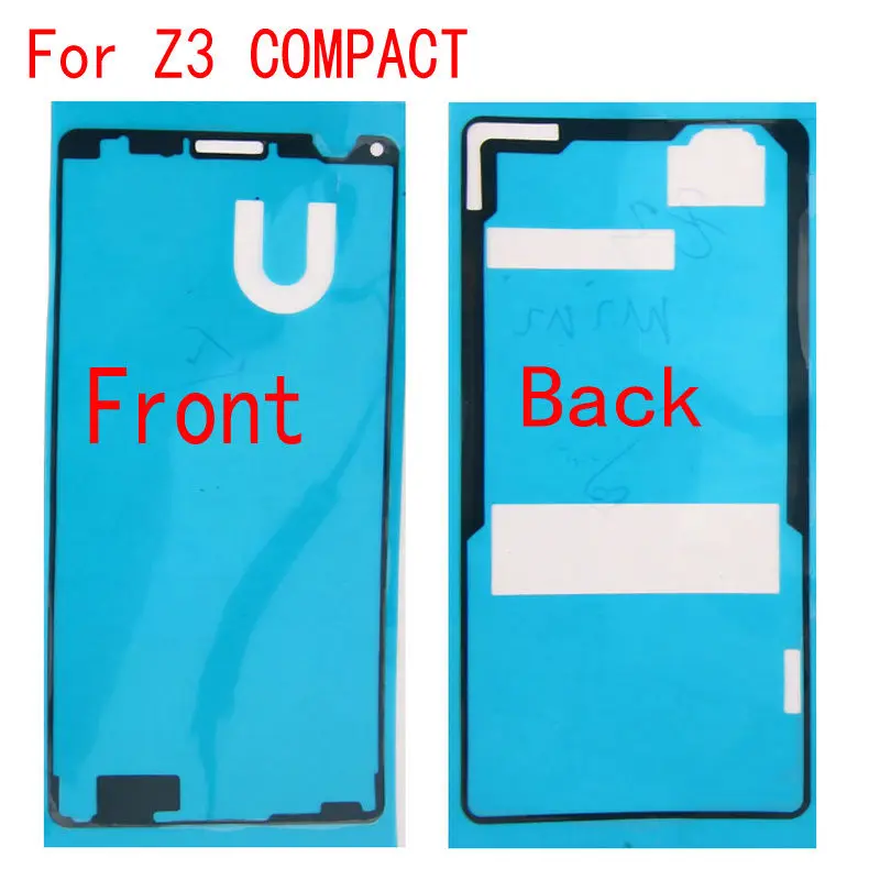 

Front+Back Adhesive Glue Tape Sticker For Sony Xperia Z3 Compact Mini D5803 D5833 LCD Housing Frame Back Battery Cover