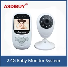 Wireless Video 2.4 inch LCD Display Baby Monitor Security Camera 2 Way Talk Night Vision IR LED Temperature Monitoring